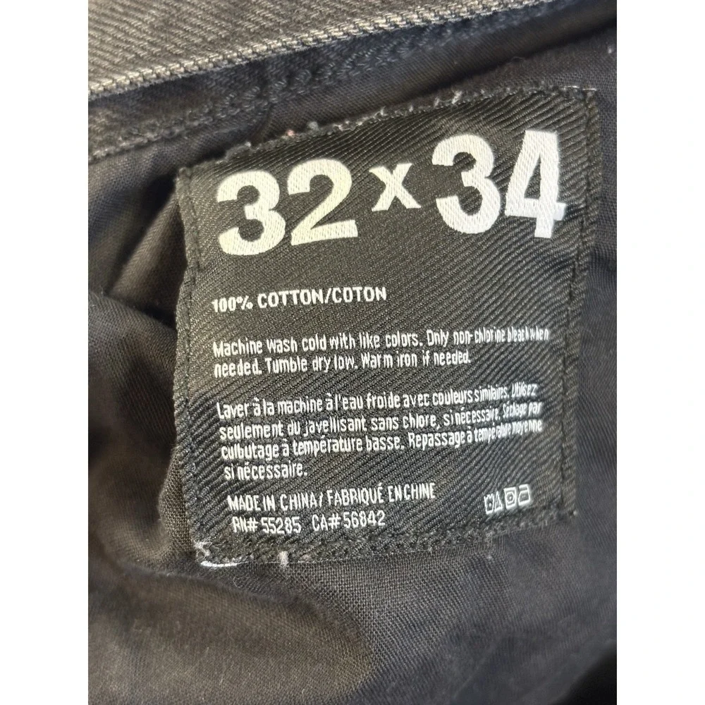 Express Mens 32X34 Black Rocco Slim Fit Skinny Leg Jeans Urban Streetwear Skater